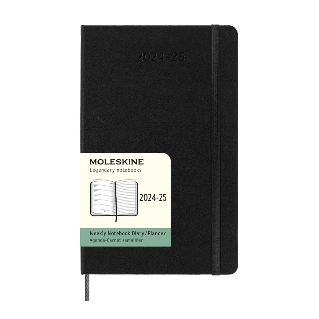 _勿上架_MOLESKINE 2024-25 周记手帐18M 硬壳 L型黑 - 笔记本/手帐 - 纸 黑色