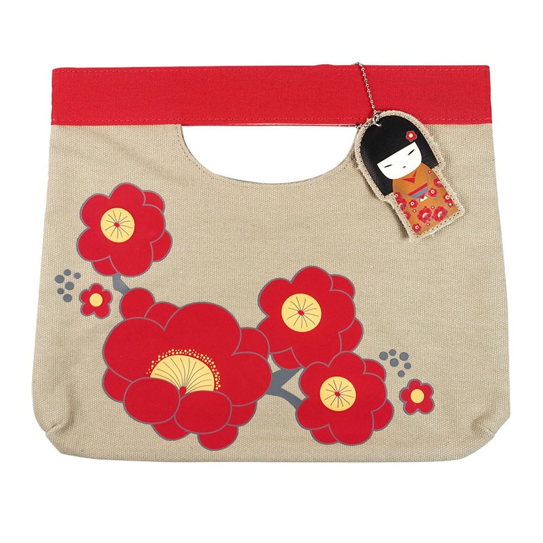 复古帆布手提包【Kimmidoll和福娃娃 Mizuki Narural Bags】 - 手提包/手提袋 - 其他材质 卡其色