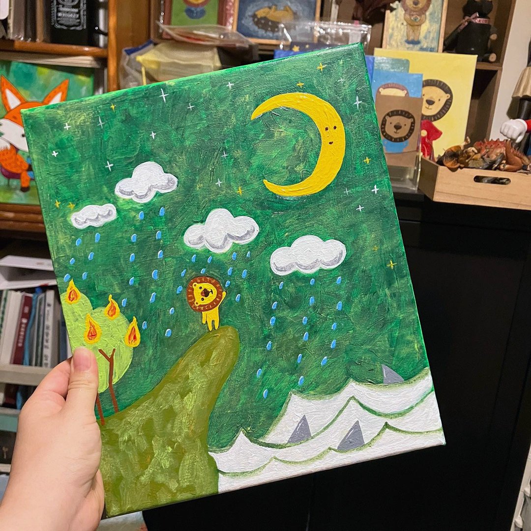 原画  ∣  温柔的月亮/开幕送礼超棒 - 画框/相框 - 其他材质 多色