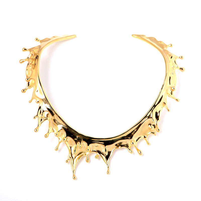 Water Flow Choker 金色流水项圈 - 项链 - 其他金属 金色