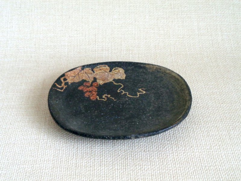 长方形盘葡萄B - 盘子/餐盘/盘架 - 陶 黑色