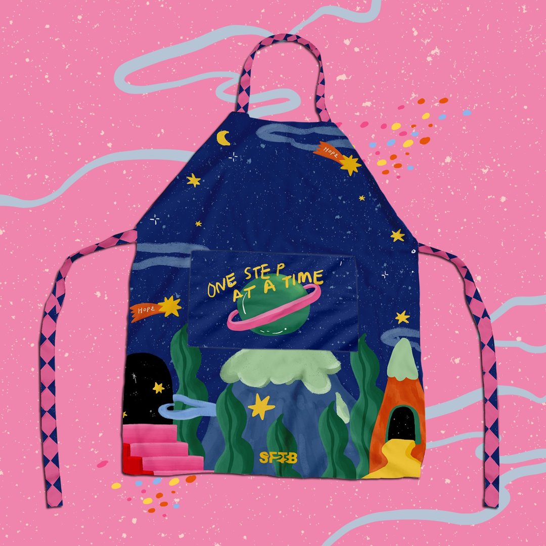 Rocky Skies Apron - 围裙 - 聚酯纤维 蓝色