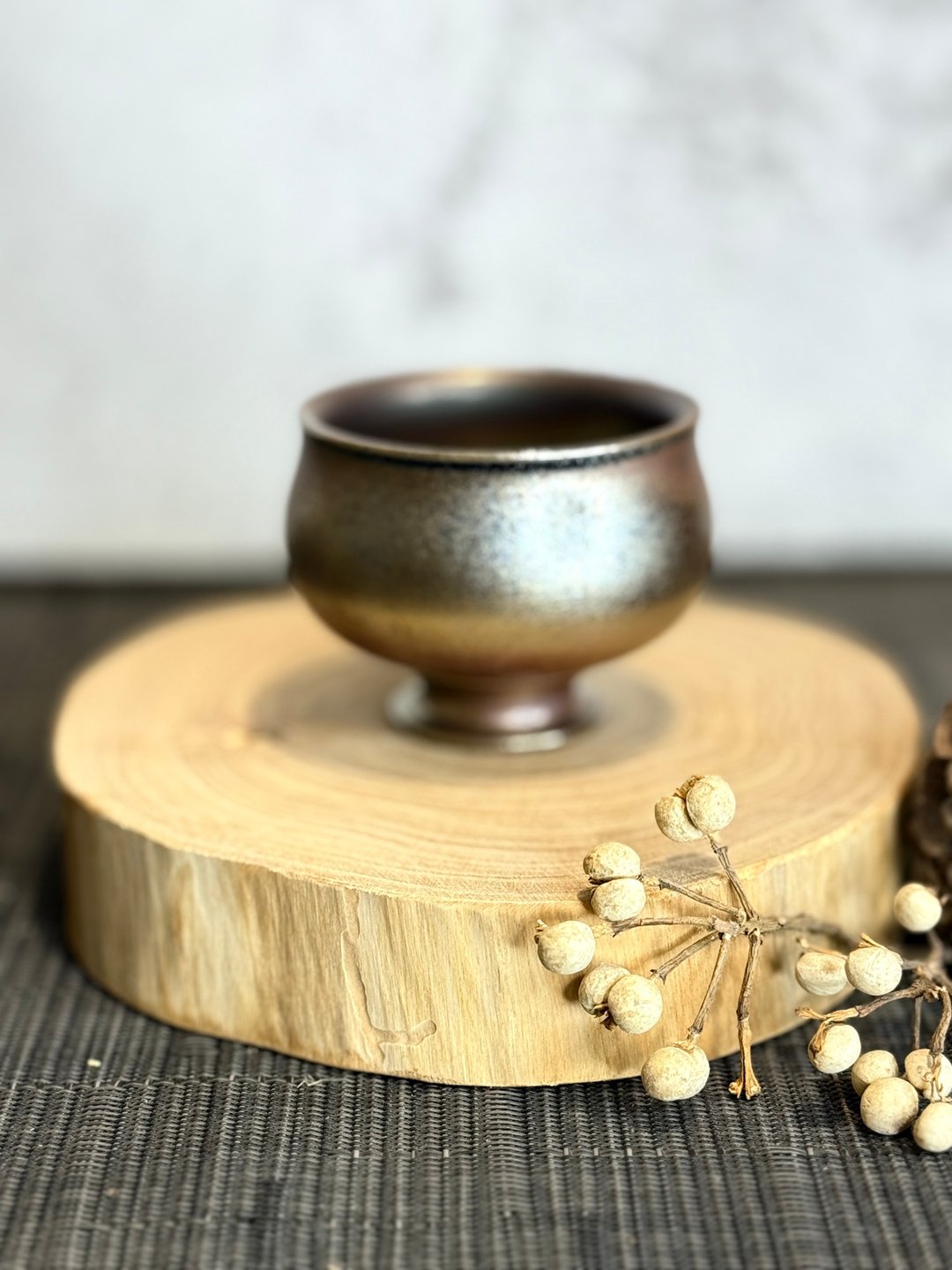 柴烧高脚杯 - 茶具/茶杯 - 陶 