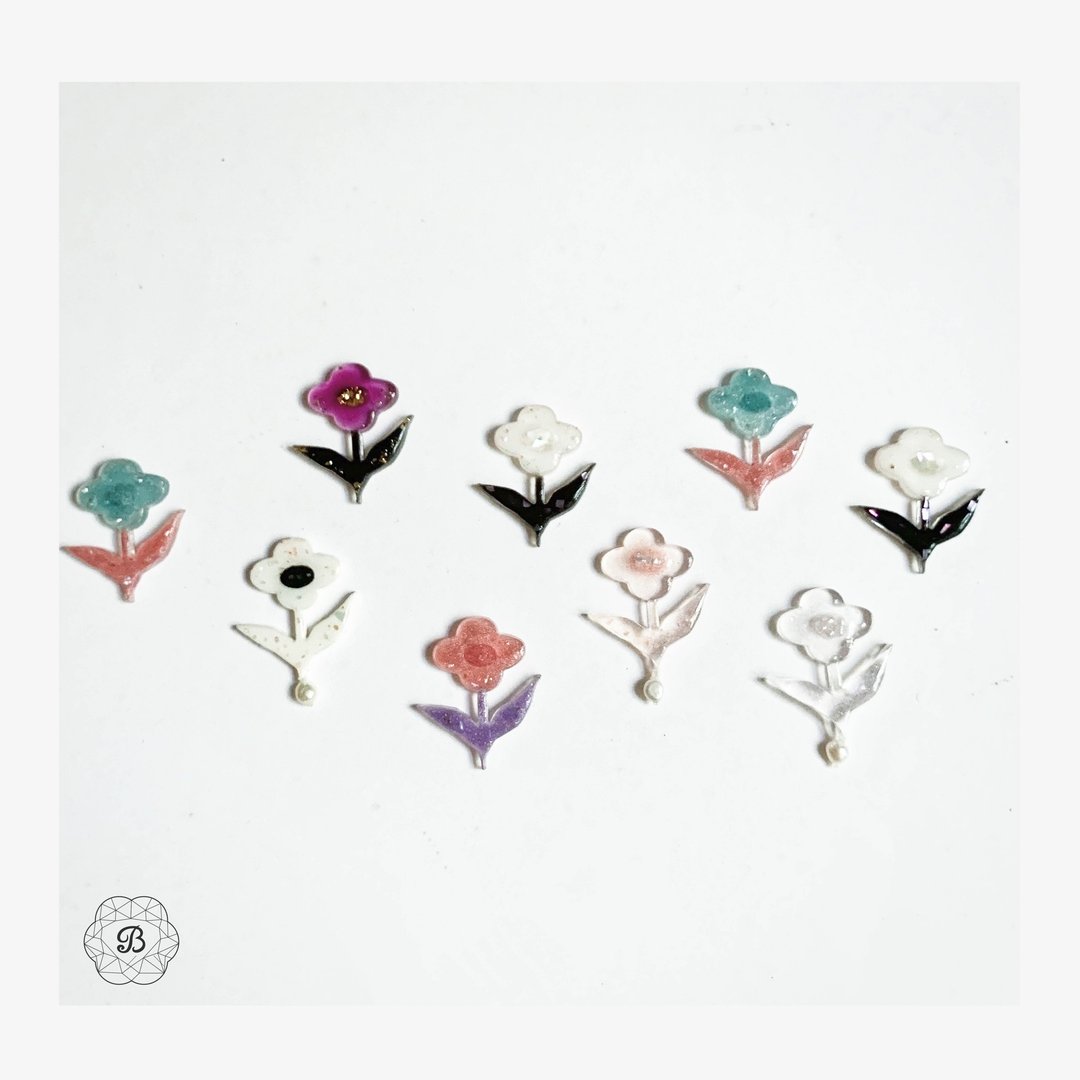 Flower - Hope - 耳环/耳夹 - 压克力 
