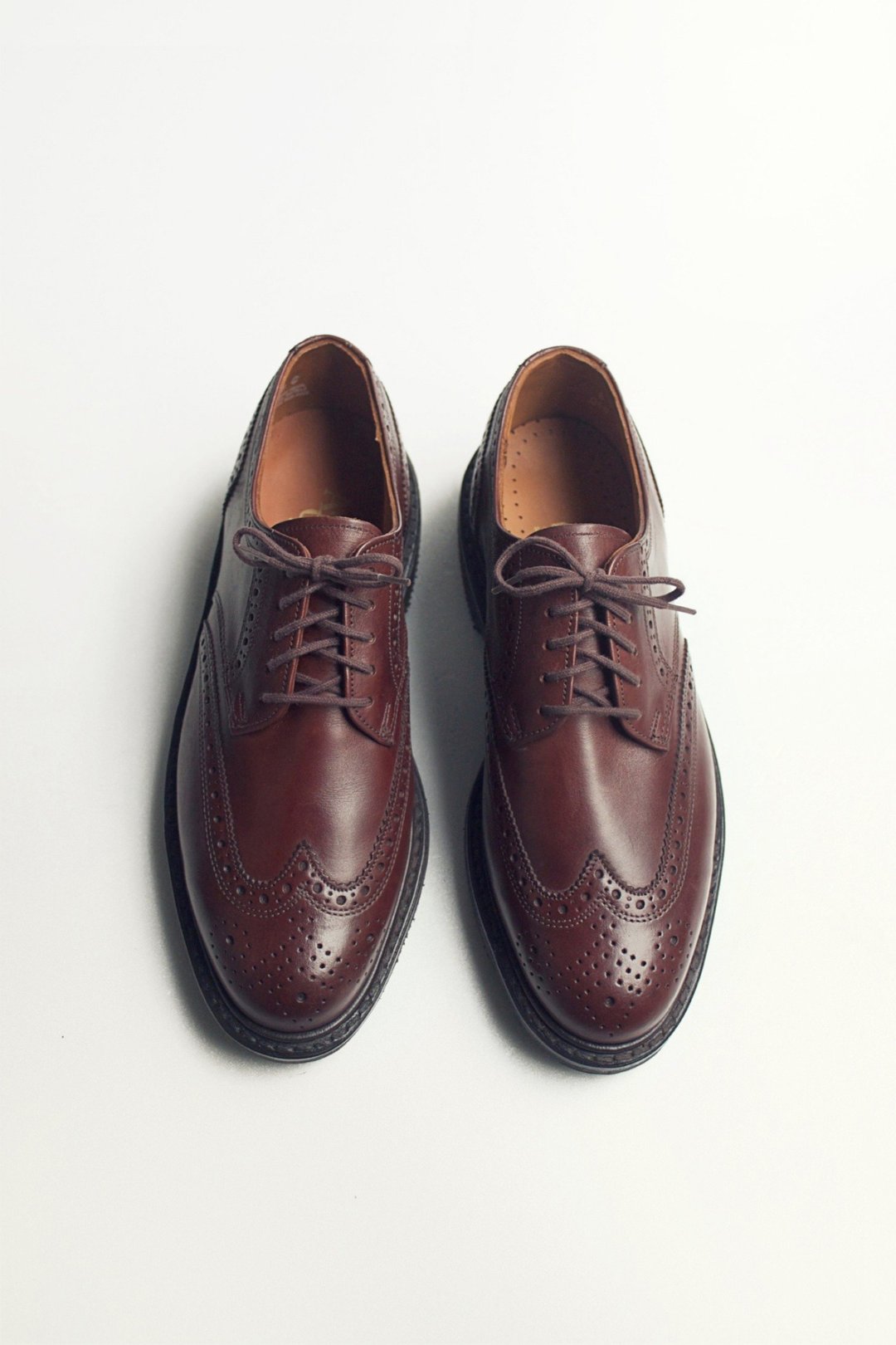 70s 美制翼纹德比皮鞋｜American Gentalman Wingtip Shoes US 8D EUR 40 -Deadstock - 男款靴子 - 真皮 红色