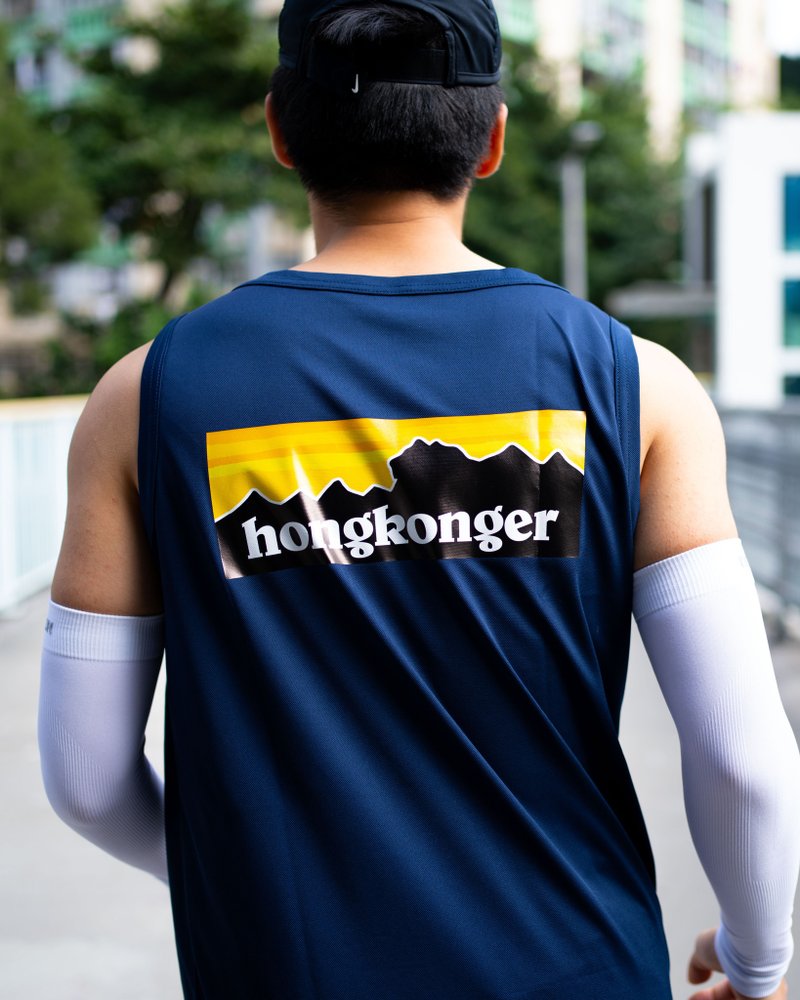 深蓝塞拉利昂 HongKonger Training Tank | 香港设计 移民礼物 运动 - 女装运动衣 - 其他人造纤维 蓝色