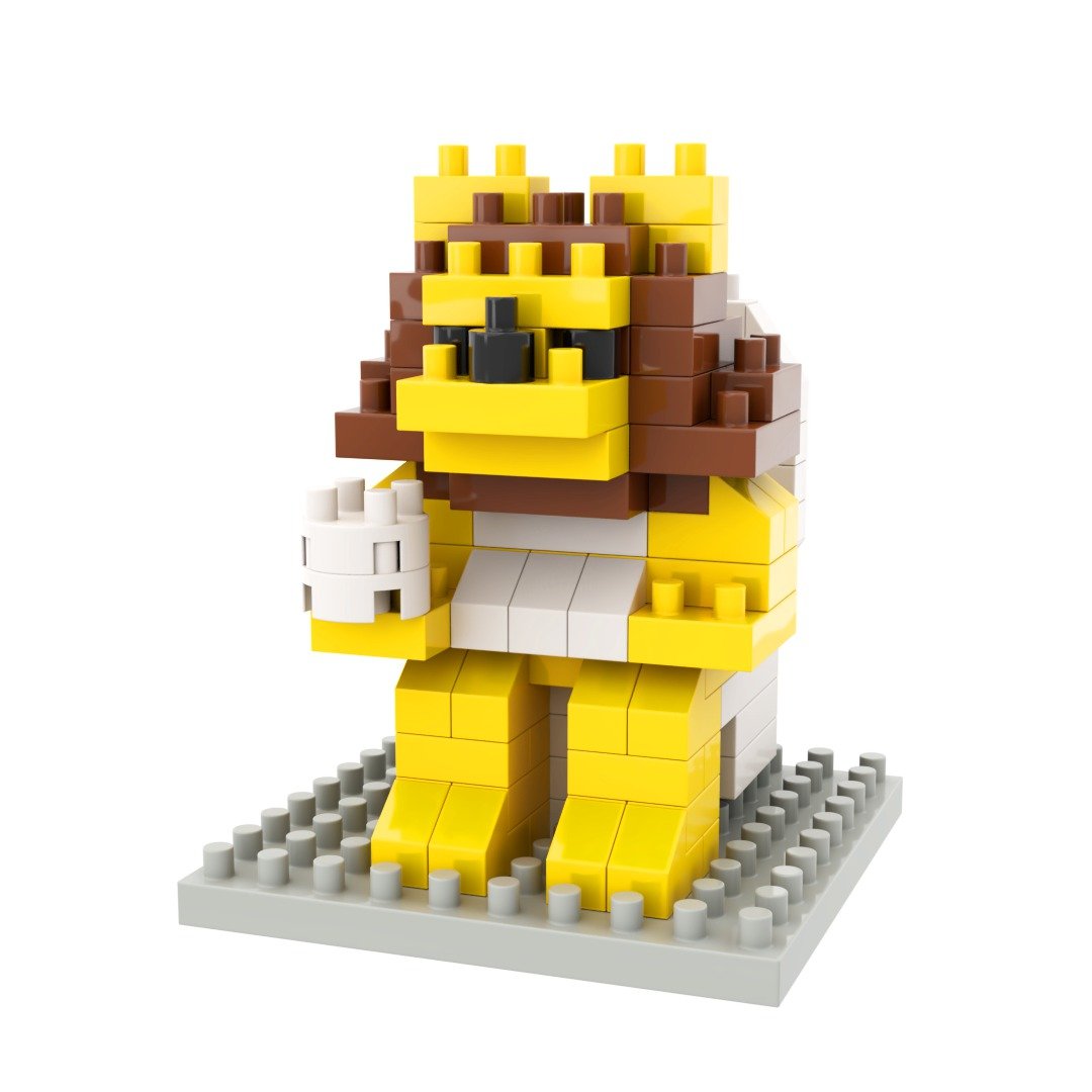 Archbrick 狮子如厕中 Pixel 积木 Nanoblock - 玩偶/公仔 - 塑料 多色