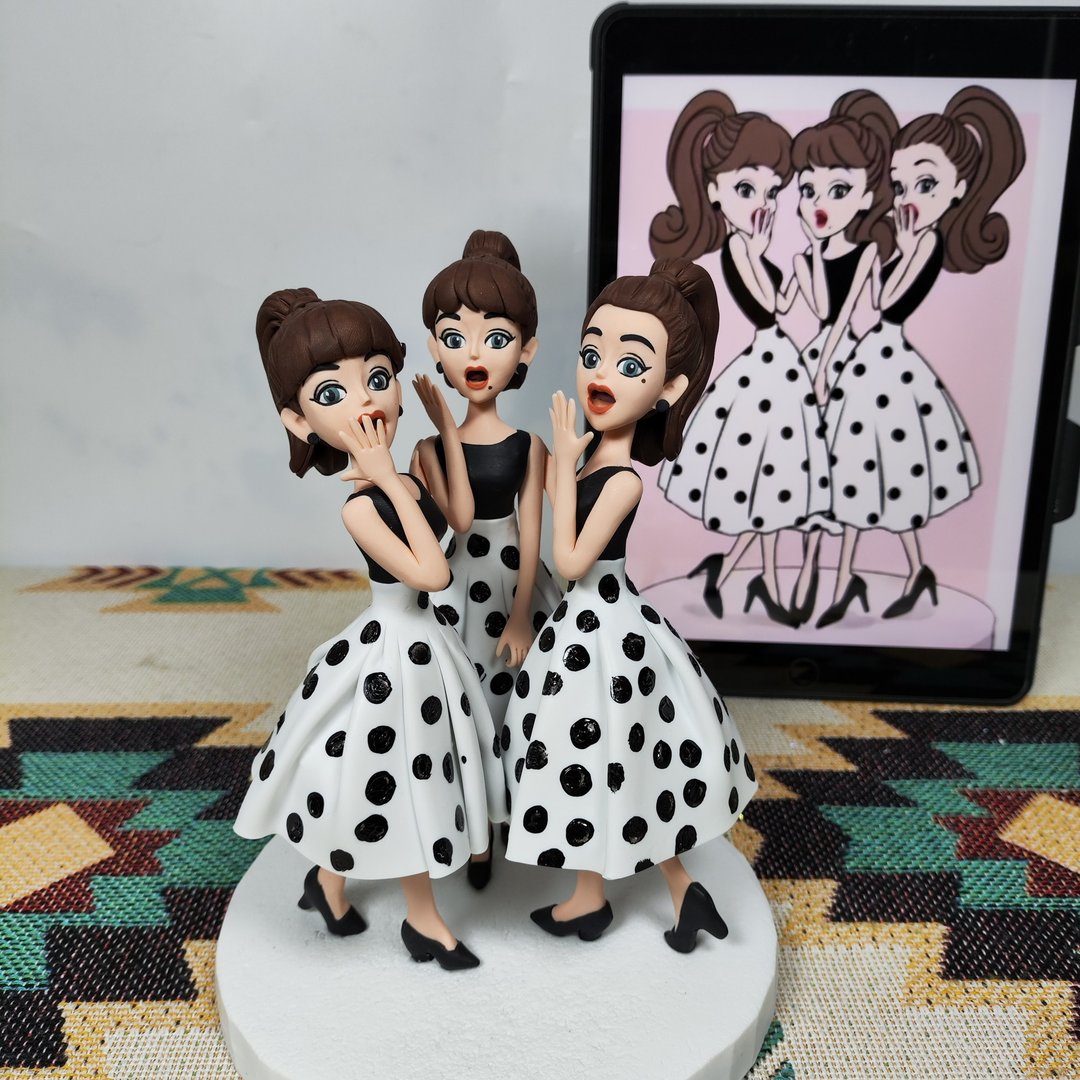 纯手工定制美国Funko Pop 自画肖像公仔娃娃男朋友老公生日礼物 - 玩偶/公仔 - 粘土 多色