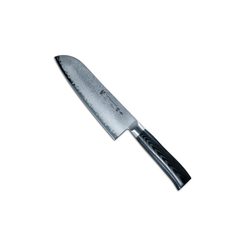 粲响十SAN-KYOTO 系列 63层大马士革钢木柄三德刀 175mm - 厨房用具 - 不锈钢 