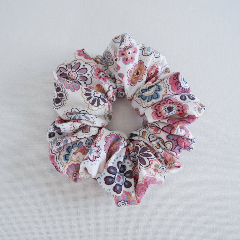 粉色花发圈 - 发饰 - 棉．麻 粉红色