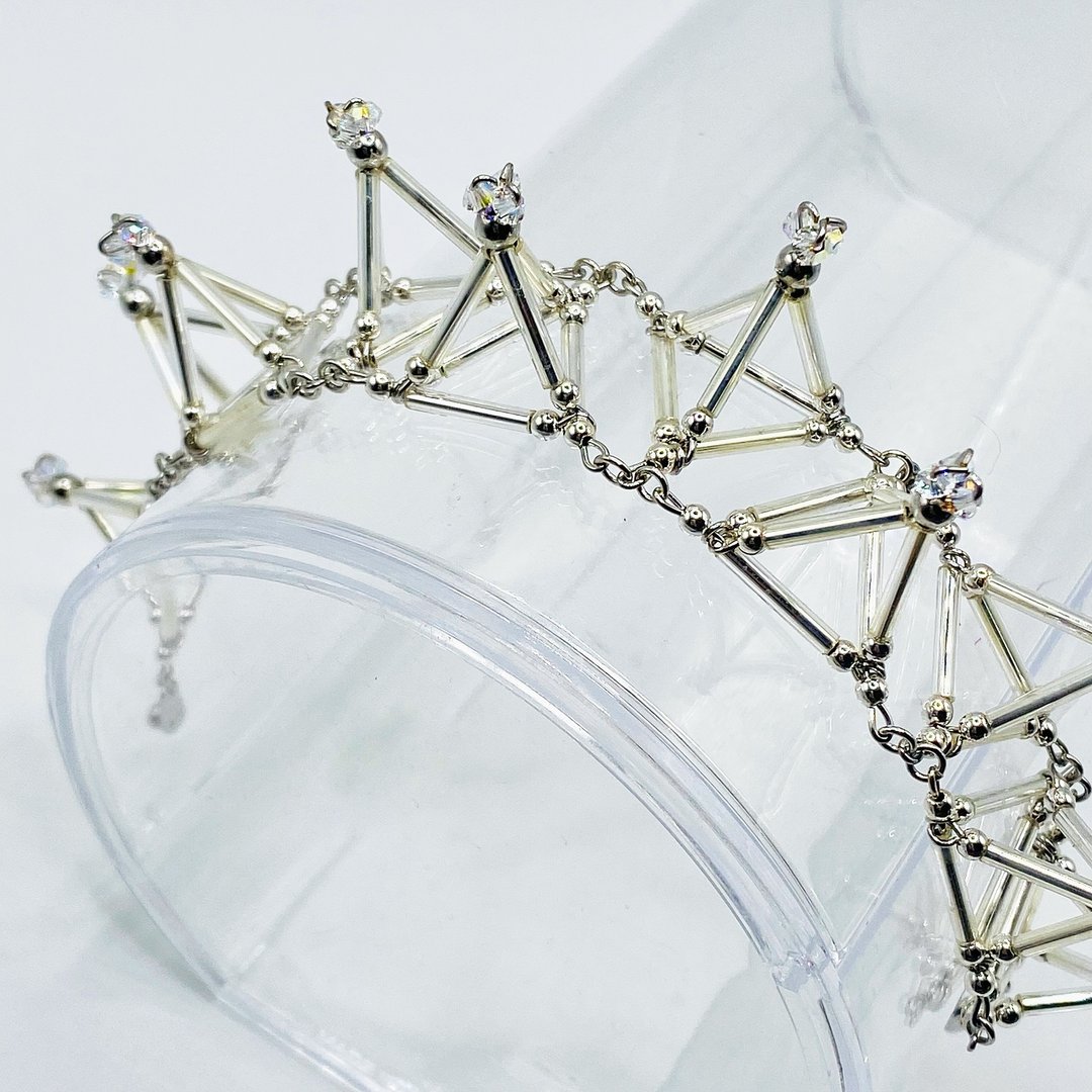 3D Thorn BRACELET(Silver) - 手链/手环 - 玻璃 银色
