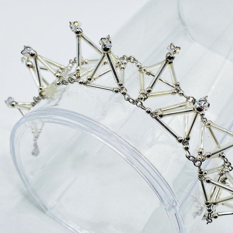 3D Thorn BRACELET(Silver) - 手链/手环 - 玻璃 银色
