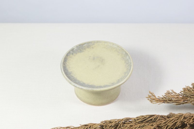蜜黄渲墨葡灰小矮盘 - 盘子/餐盘/盘架 - 瓷 