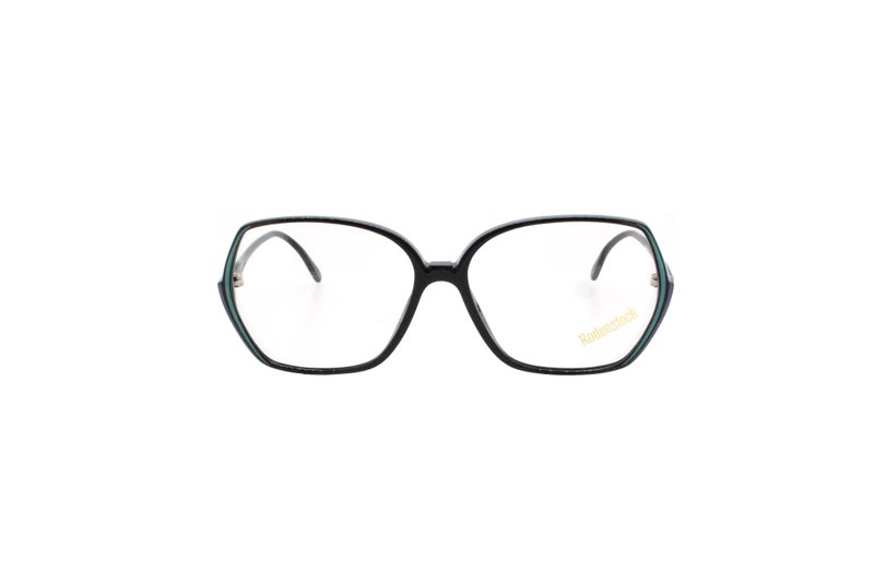 可加购平光/度数镜片 罗敦司得 Rodenstock Angelina 65.56 PA H 80年代德国制古董眼镜 - 眼镜/眼镜框 - 塑料 黑色