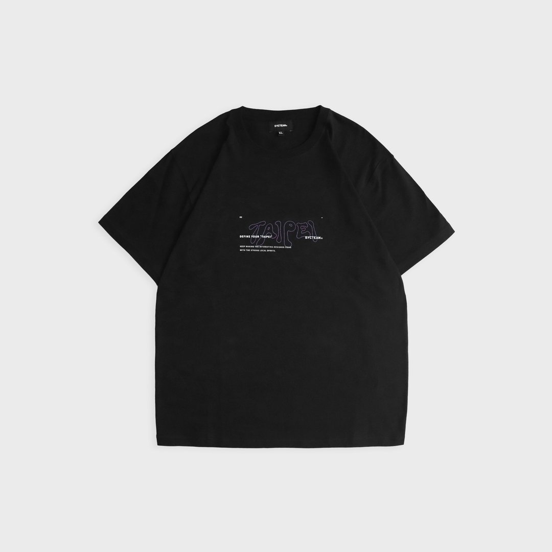 DYCTEAM - City Limit loose tee (TAIPEI) - 男装上衣/T 恤 - 棉 黑色
