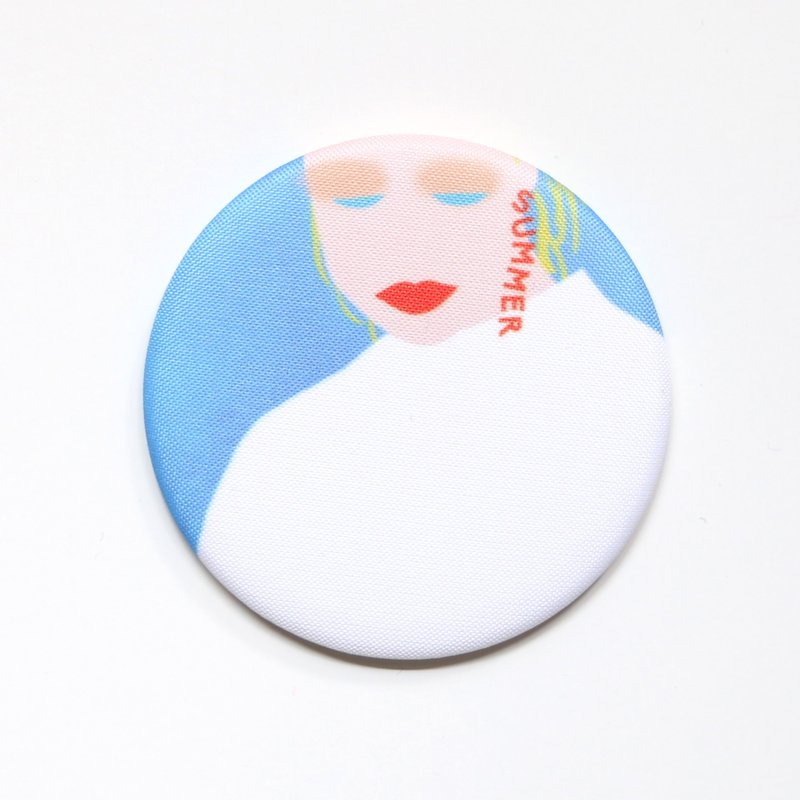[Mirror -lips and earrings] Compact Mirror - 彩妆刷具/镜子/梳子 - 其他材质 蓝色