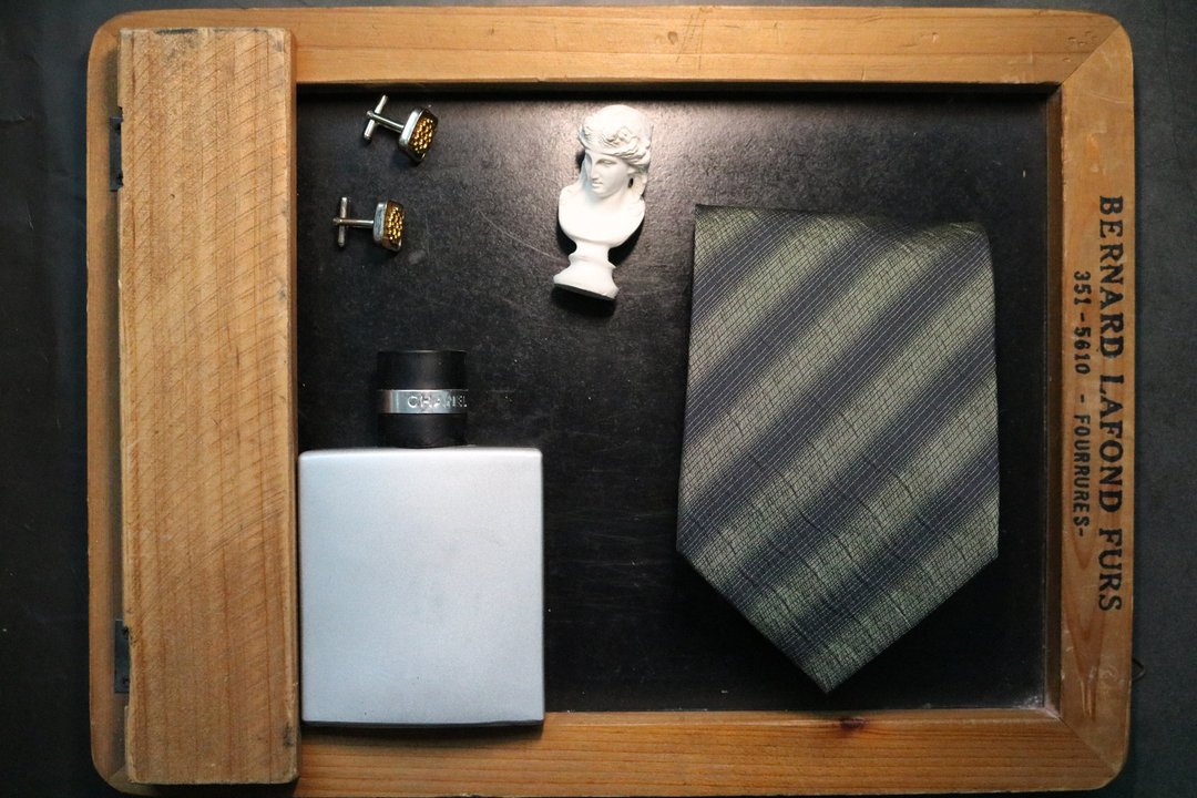 墨绿色斜条纹绅士风领带型男商务necktie - 领带/领带夹 - 丝．绢 绿色