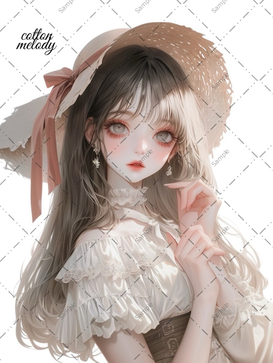 original sticker no.887 人物贴纸 原创贴纸 人物贴纸 女孩贴纸 原创人物贴纸 - 贴纸 - 纸 