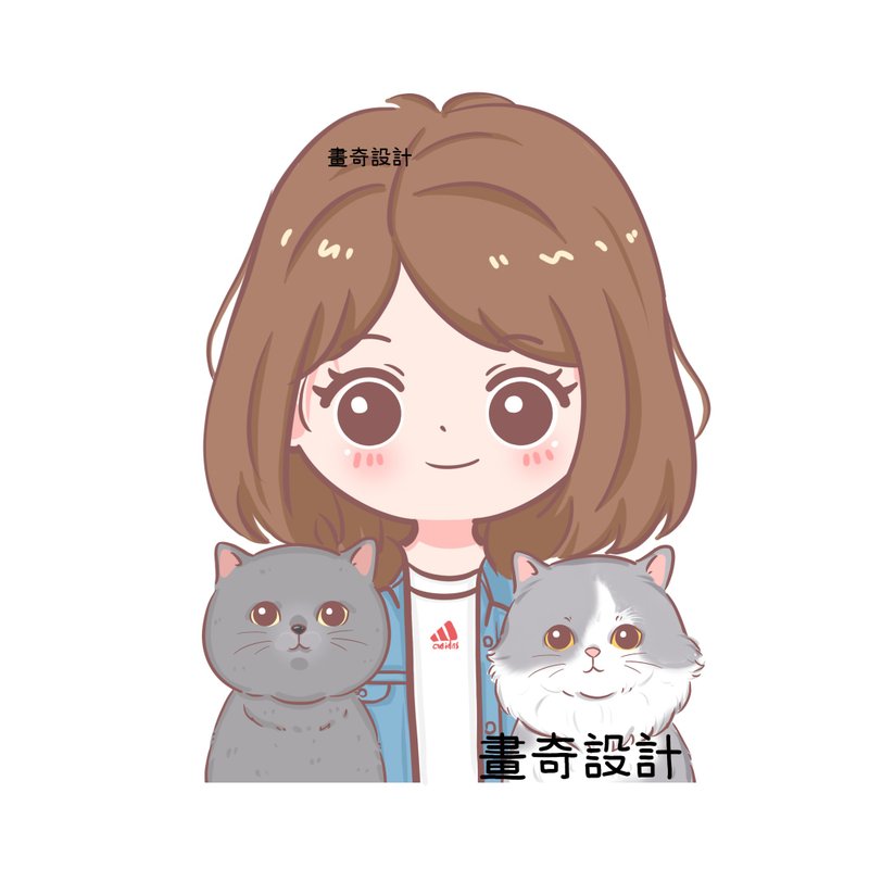 定制似颜绘 人像画 全家福 情侣 闺蜜 宠物 插画 结婚礼物 情人节 - 订制画像 - 其他材质 