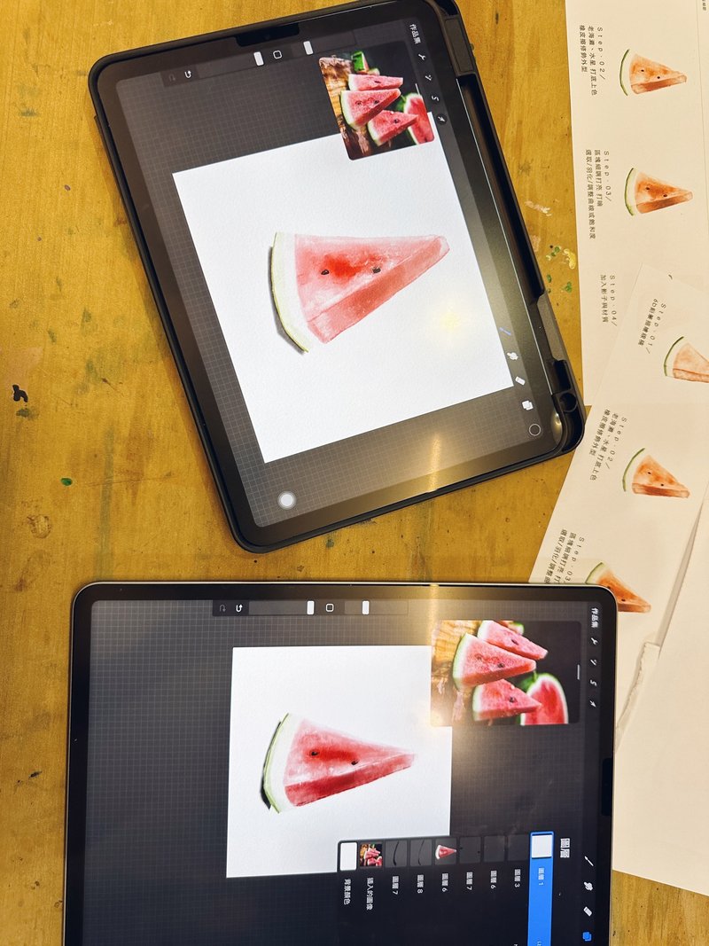 Procreate水彩实验室 — 缤纷拟真水果壁纸 / 简v - 插画/绘画/写字 - 其他材质 