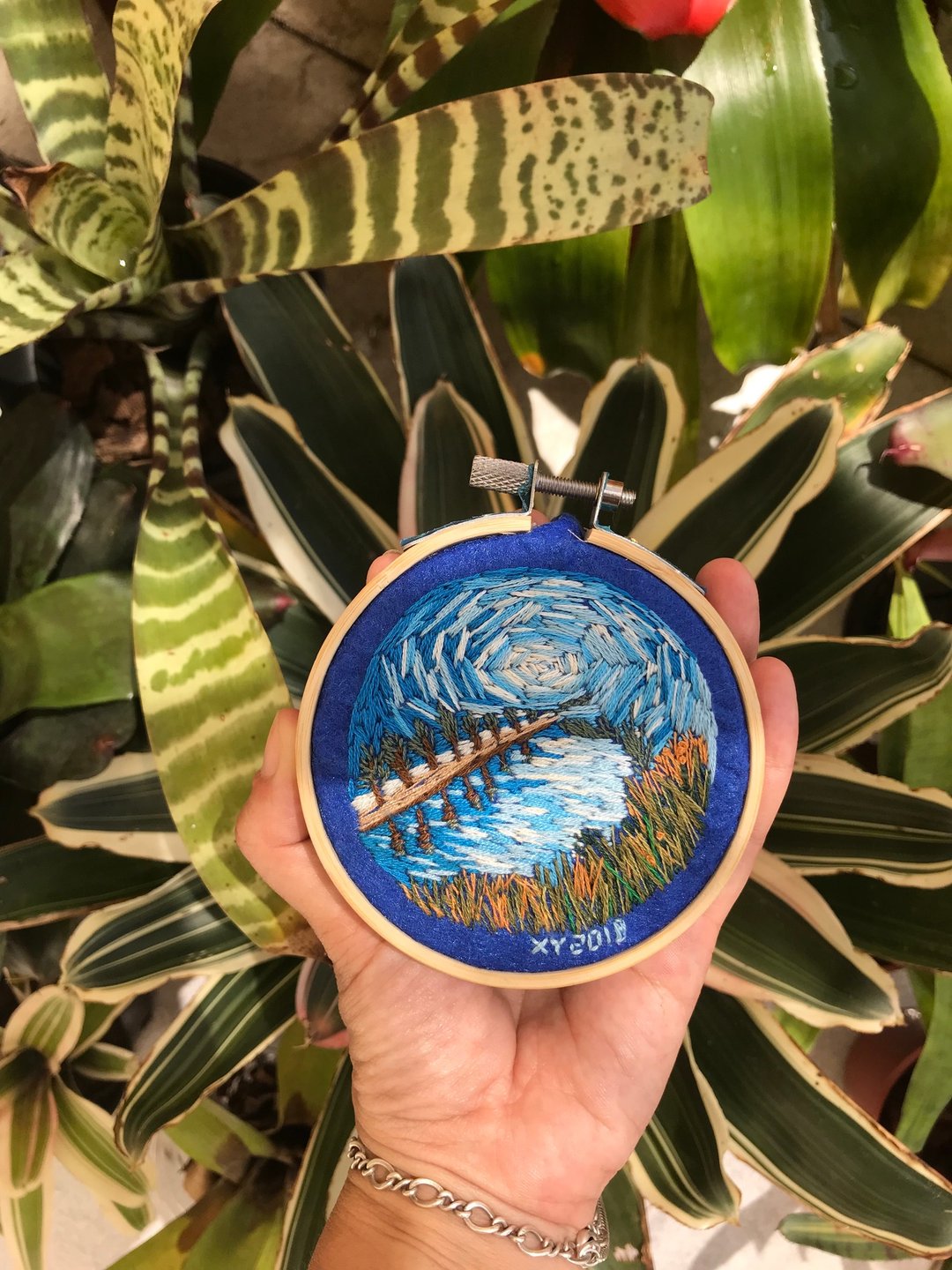 The adventure lake 3D embroidered 立体手工刺绣挂画摆饰 - 摆饰 - 绣线 多色