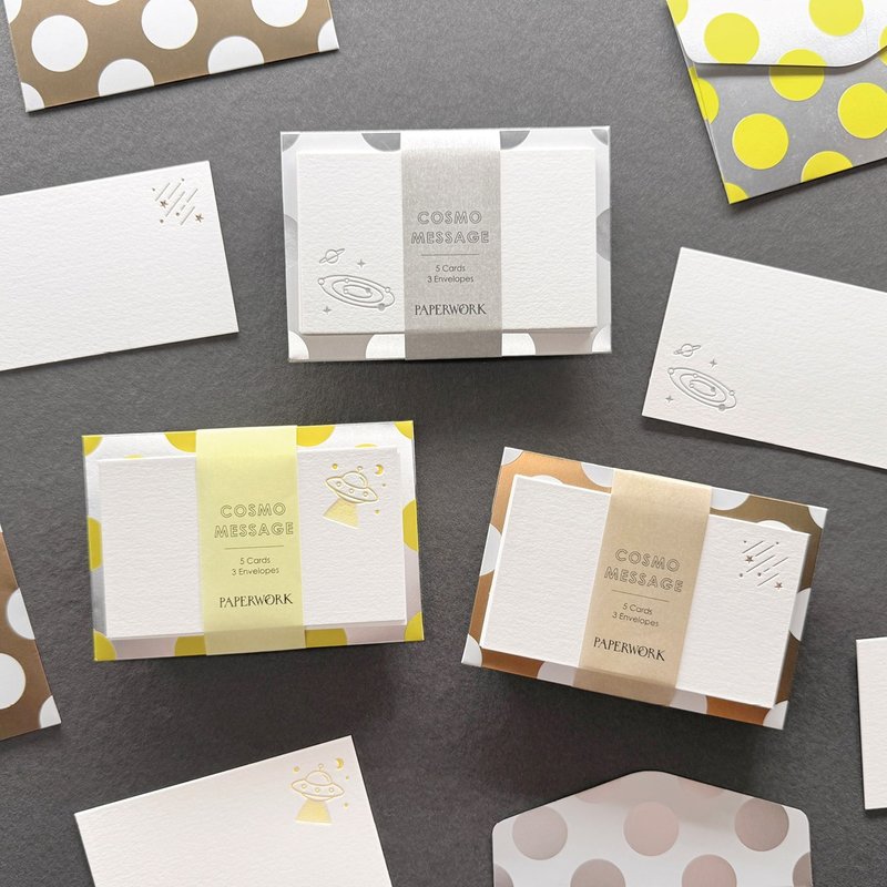 宇宙消息小卡组 - 卡片/明信片 - 纸 银色