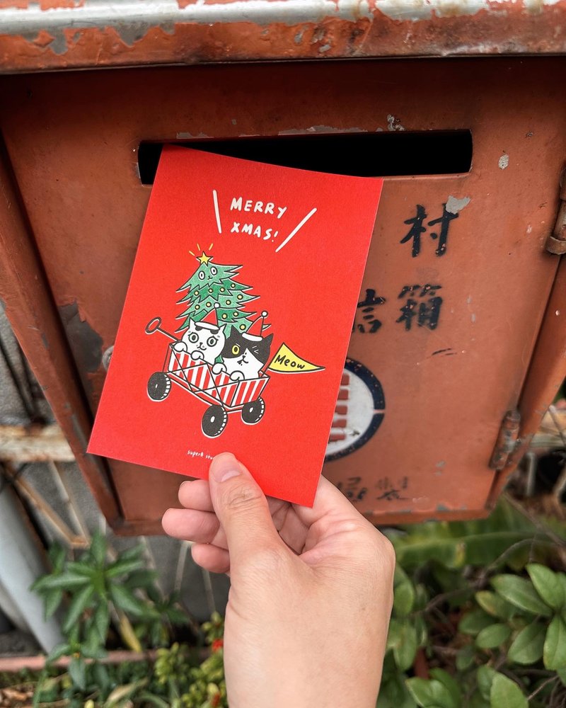 剩蛋快车! XMAS EXPRESS 圣诞卡 / 明信片 - 卡片/明信片 - 纸 红色