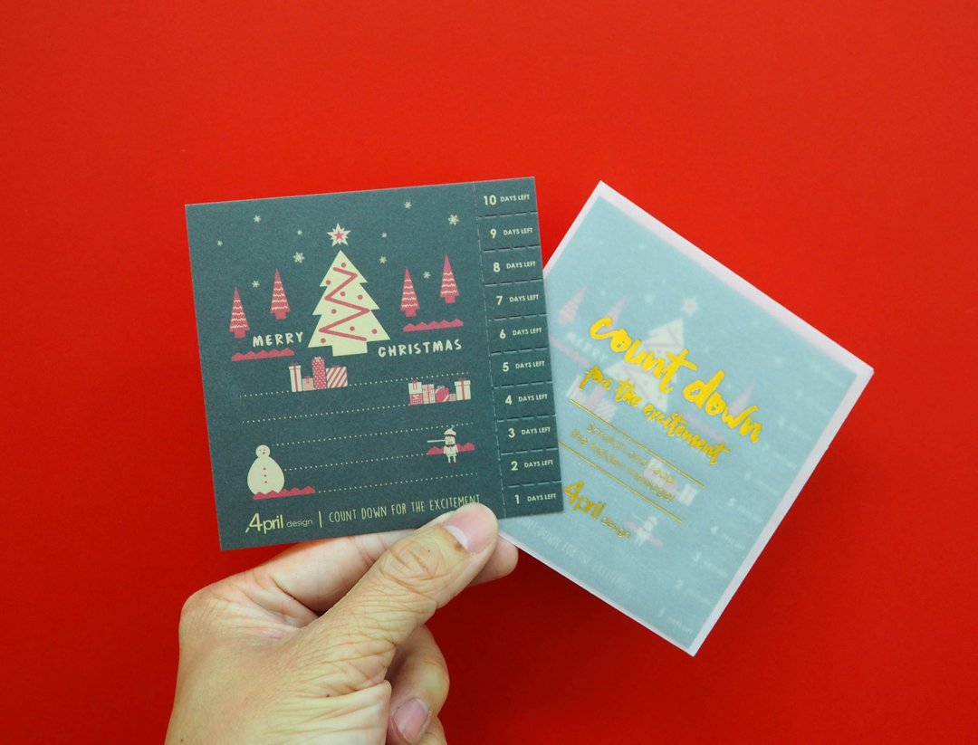 倒数卡-圣诞刮刮乐 Count Down Card - Christmas - 卡片/明信片 - 纸 