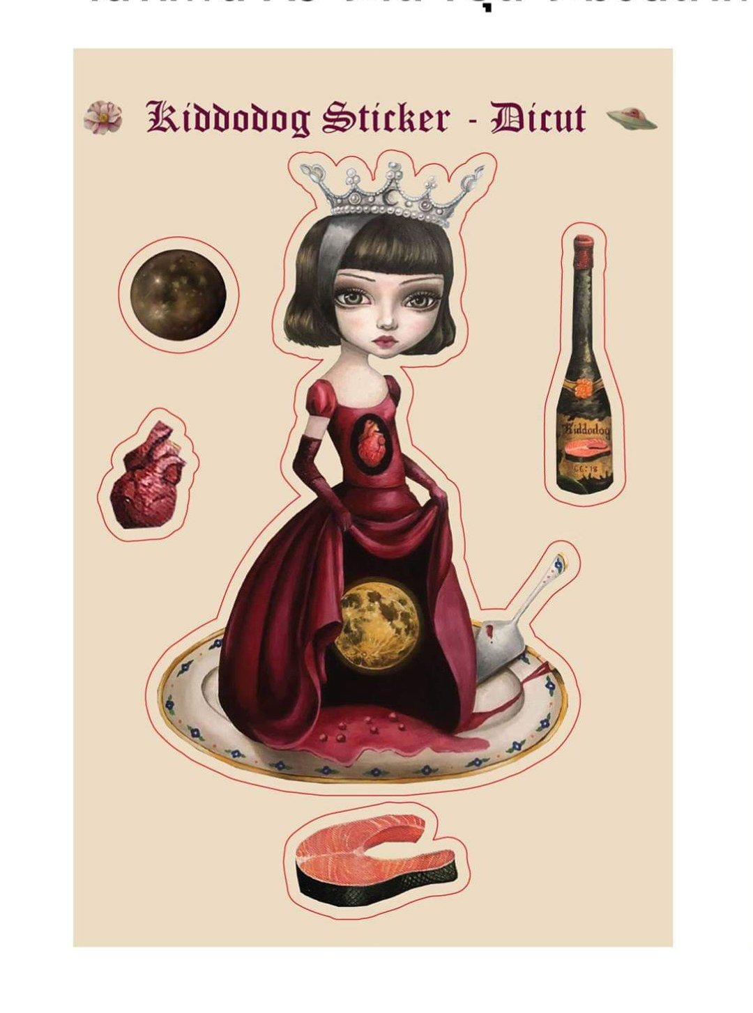 The Cake Princess - Sticker Di-Cut, A6, Waterproof - 贴纸 - 纸 多色