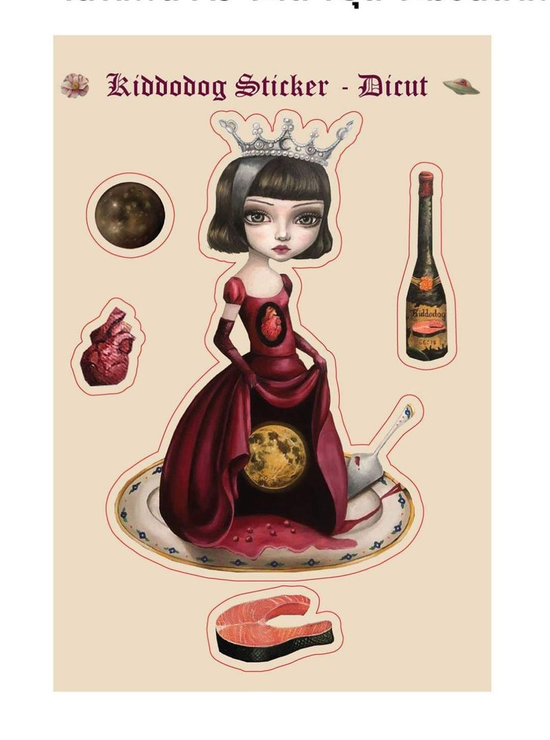 The Cake Princess - Sticker Di-Cut, A6, Waterproof - 贴纸 - 纸 多色