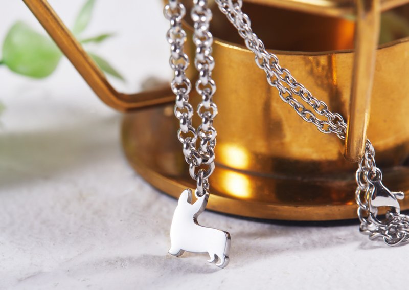 柯基手链-狗狗背影系列-  抗敏医疗钢 - 手链/手环 - 不锈钢 银色