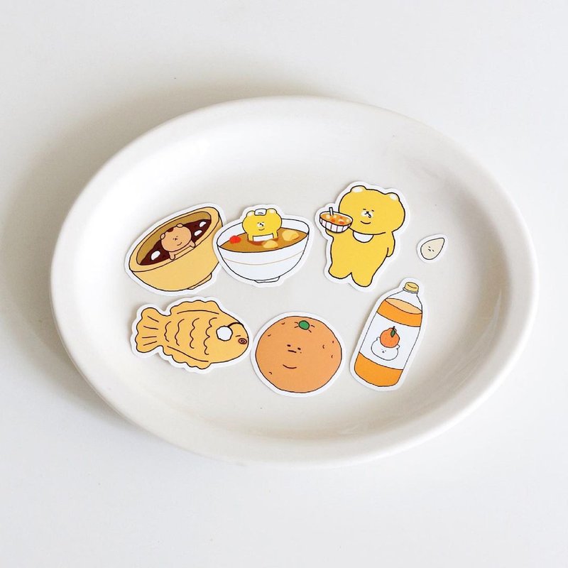 【3 MONTHS 官方代理】悠仔黄色系贴纸组 - 贴纸 - 纸 多色