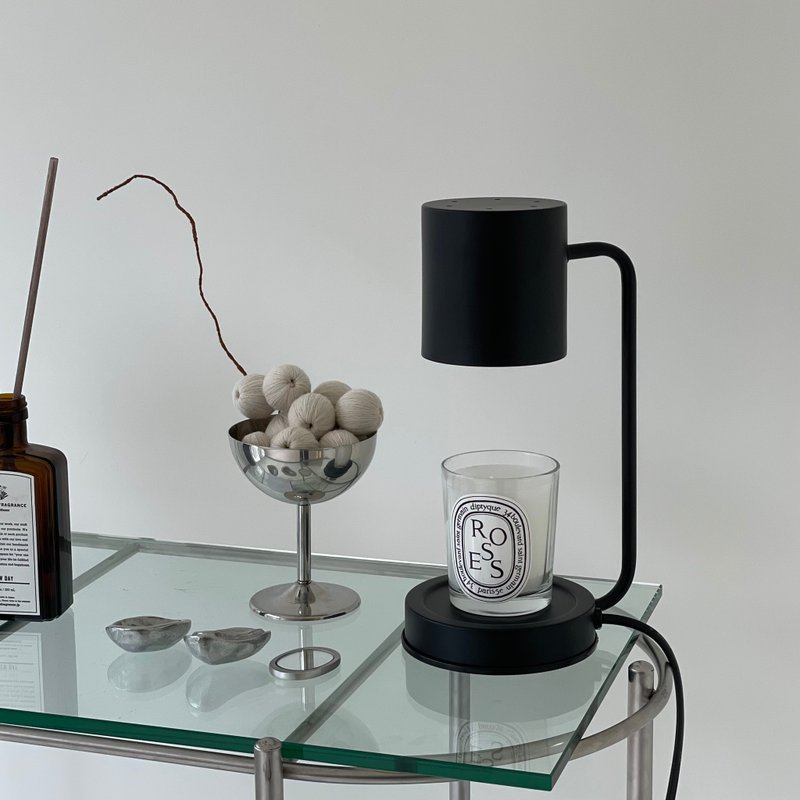 HOOOME 香氛蜡烛暖灯 - 韩版简约款 (黑色)  融蜡灯 可调光 - 灯具/灯饰 - 其他金属 黑色