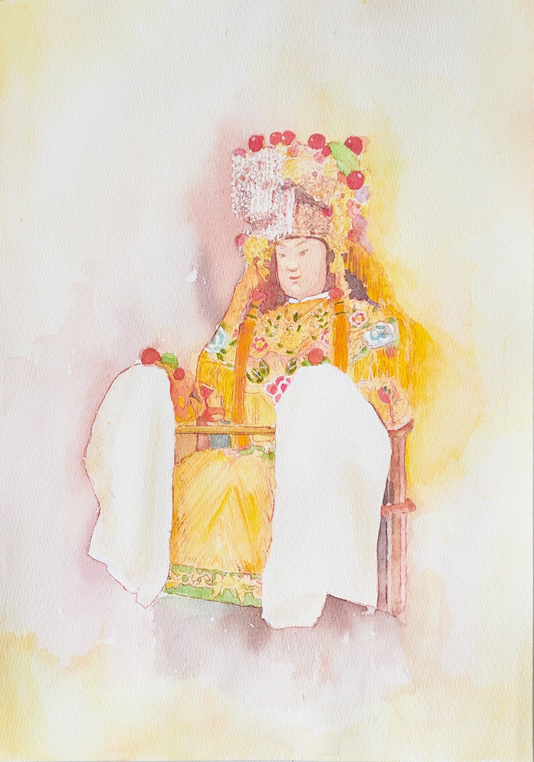 样样 白沙屯妈祖水彩复制画 - 海报/装饰画/版画 - 其他材质 金色