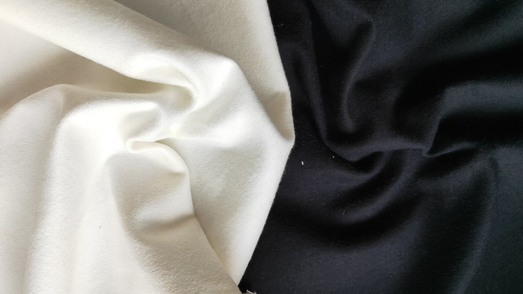 Cotton Cashmere 纯棉 喀什米尔羊毛 弹性 磨毛 黑 白 - 其他 - 棉 蓝色