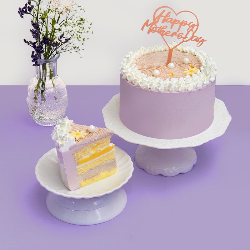 紫梦沙滩 6-8寸 蜂蜜桂花 芋泥布丁 母亲节蛋糕 唐缇Tartine - 蛋糕/甜点 - 新鲜食材 粉红色