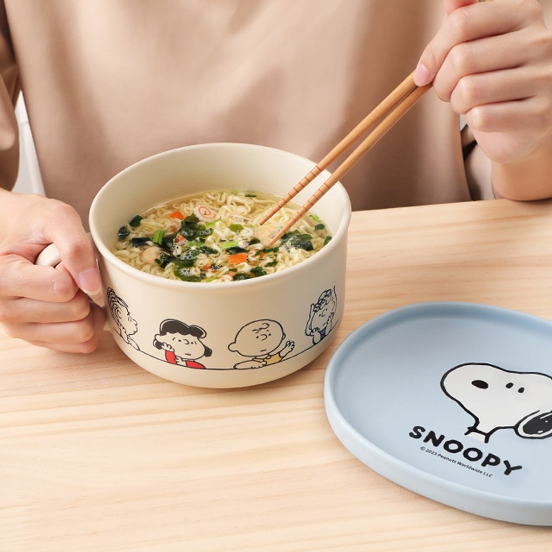 Peanuts史努比陶瓷碗盘组-Snoopy泡面碗 点心盘 汤碗 盘子 餐具 - 碗 - 其他材质 多色