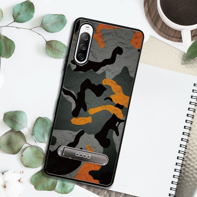 Sony Xperia 10 IV 减震立架手机壳--数位迷彩棕 - 手机壳/手机套 - 其他材质 多色