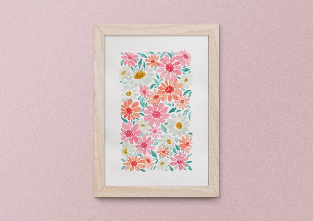 Colourful Daisy No.2 Three colour of Daisies white, pink and orange - 其他 - 纸 多色