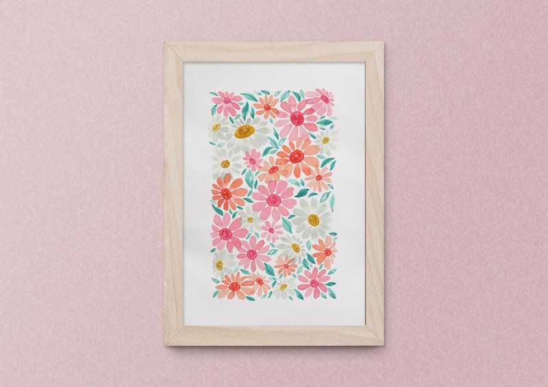 Colourful Daisy No.2 Three colour of Daisies white, pink and orange - 其他 - 纸 多色