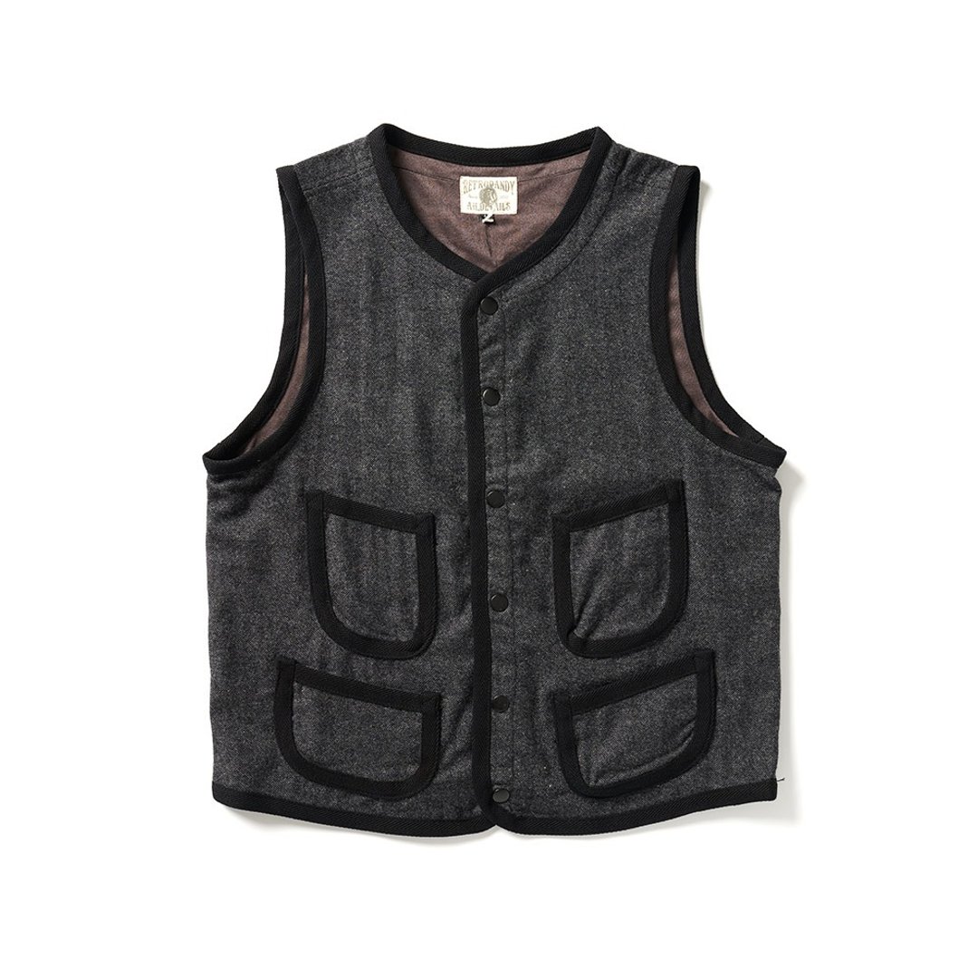 W.Gents Vest - 黑色 Black - 男装背心 - 羊毛 