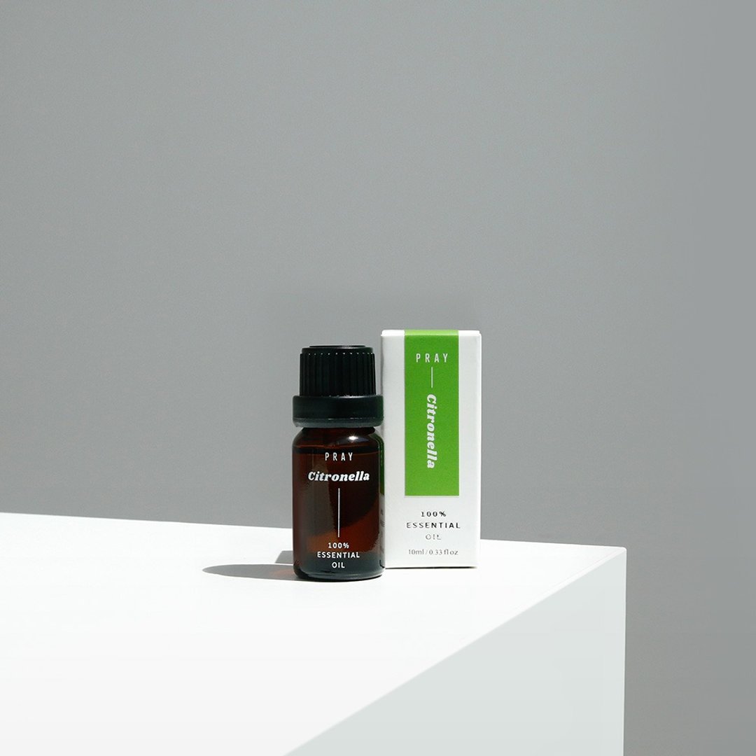 【韩国 PRAY】天然单方精油 - 香茅 /10ml - 香薰/精油/线香 - 玻璃 绿色