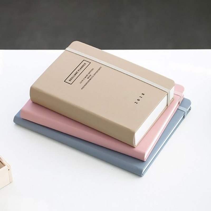 ICONIC 2018年历绑带日志(时效)-香草奶茶,ICO50596 - 笔记本/手帐 - 纸 卡其色