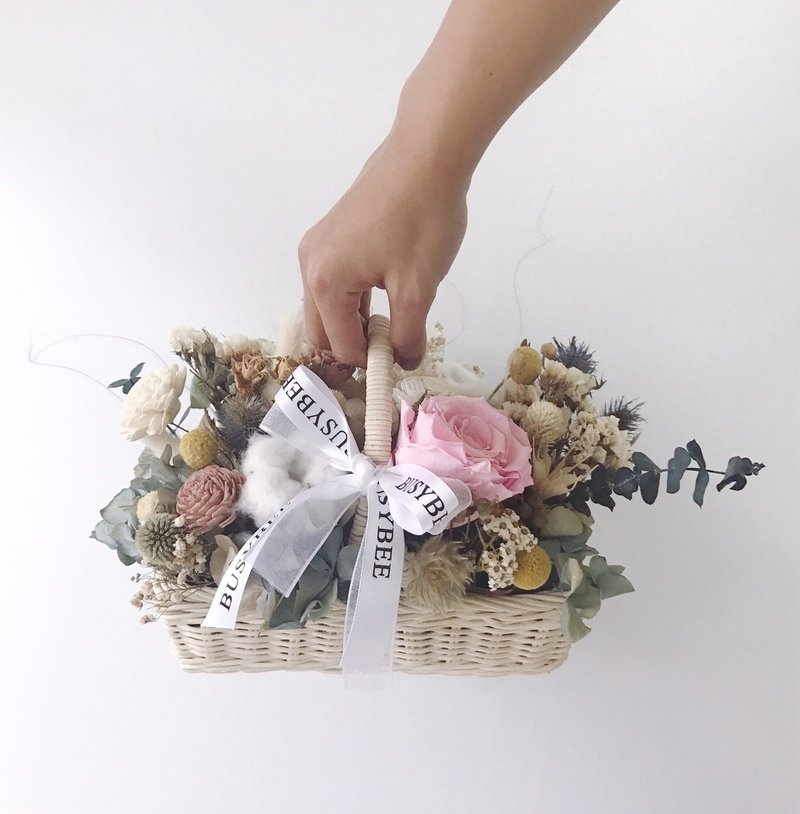 {BUSYBEE}干燥花 永生花花篮 祝贺花篮 开幕礼物 - 摆饰 - 植物．花 