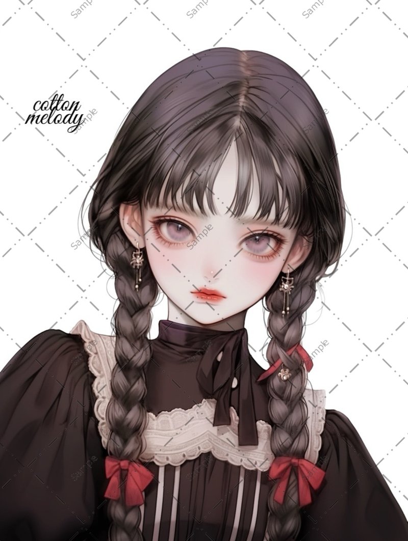 original sticker no.960 人物贴纸 原创贴纸 人像贴纸 女孩贴纸 原创人物贴纸 - 贴纸 - 纸 