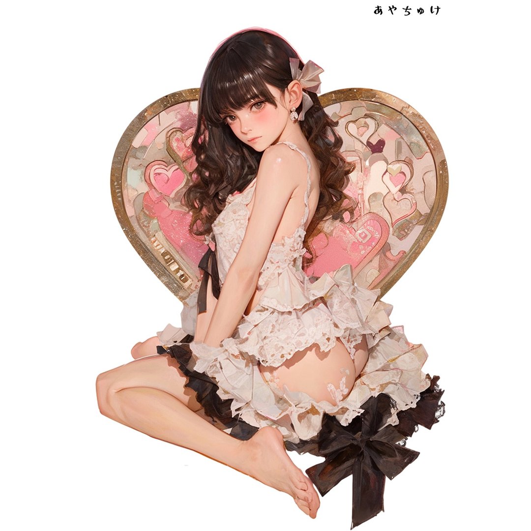 【12月新品6】07-111-0177 人物贴纸 性感情人节女孩 - 贴纸 - 纸 
