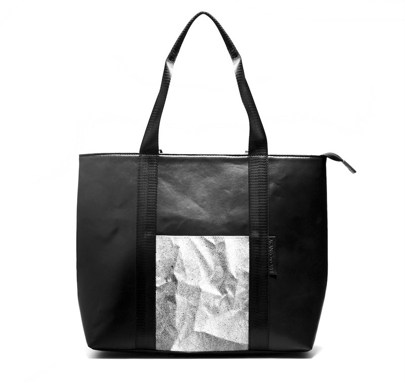 Akaneg Form 侧肩托特包 - 手提包/手提袋 - 人造皮革 黑色