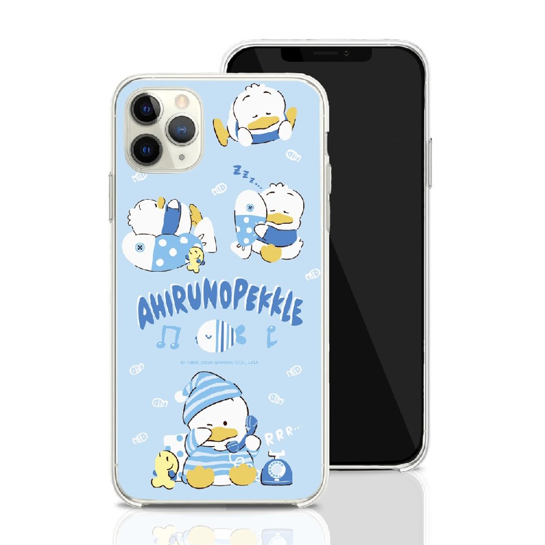 【Hong Man】三丽鸥 iPhone 11 / SE 手机壳套组 晚安贝克鸭 - 手机壳/手机套 - 其他材质 蓝色