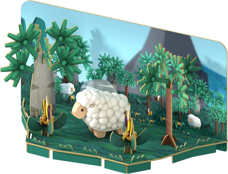 Halftoys Animal 羊STEAM教育玩具 - 桌游/玩具 - 塑料 蓝色