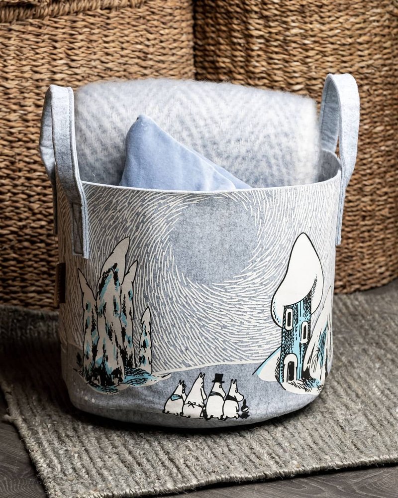 芬兰 Muurla X Moomin 联名收纳篮 (30L/雪镇) - 收纳用品 - 其他材质 多色